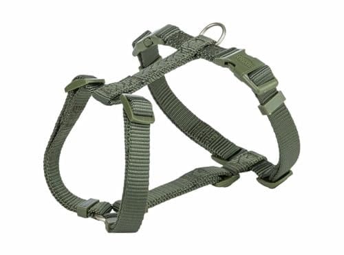 TRIXIE Premium Geschirr, M-L, 52-75 cm/20 mm, Olivgrün