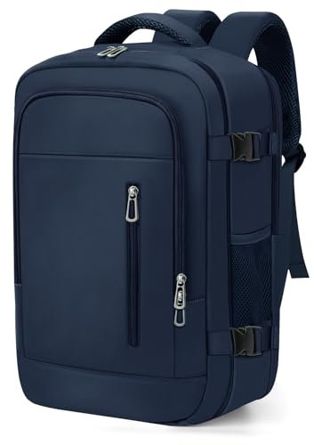 OTAHGK Bagage Cabine 40x20x25 pour Ryanair Sac à Dos de Voyage Bagage à Main Avion Sac à Main sous Le Siège Valise Sac Ordinateur Portable avec Port de Charge USB-Bleu
