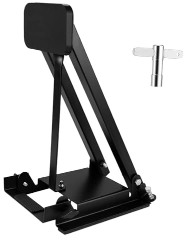 F Fityle Bass Pedal Practice Pad Drum Pedal Verbindung faltbar faltbare resuable einfach zu installieren kompakte Größe robuste stille Percussionsteile