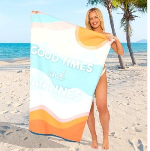 GC GAVENO CAVAILIA Extra Large Beach Towel for Adults - Quick Dry Microfibre Printed Beach Towels - Super Absorbent Beach Towel for Swim (180 x 100 cm) - (1 Piece) Soft, Sand Free,Lightweight - Multi