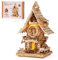 ROBOTIME Puzzle 3D Horloge à Coucou en Bois pour Adultes,Kit de Modèle à Construire,Horloge Fonctionnelle avec Son du Coucou,Décoration Maison,Cadeau pour Adolescents&Adultes,LC901 (Couleur de Bois)