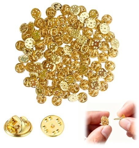 100PCS Schmuckverschlüsse Aus Metall Für Anstecker Pins, Butterfly Verschluss Set für Anstecknadeln, Pin-Halterung für Broschen, Abzeichen, Anstecknadeln und Kreationen, DIY, Handwerk und Nähen