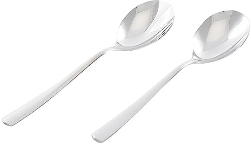 WMF Boston Salatbesteck Edelstahl 23,7 cm, klein, Salatgabel, Servierlöffel, Cromargan Edelstahl poliert, glänzend, spülmaschinenfest