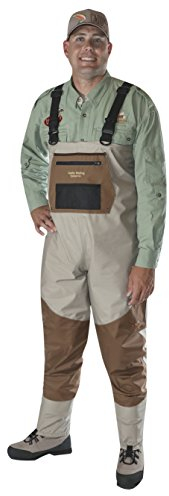 CADDIS Fishing, Stivaloni da Uomo Deluxe Traspiranti XXL Stout Unisex-Adulto, Marrone Chiaro/Rame