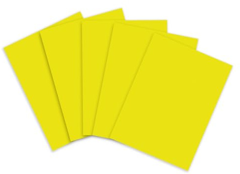 Clairefontaine 93821C - Packung mit 25 Bögen in Neonfarben, 60x80cm, 90g, Zitronengelb