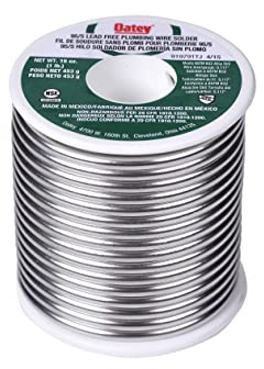 Oatey 22017 95/5 Lötzinn 0,117 Zoll ga. – Bulk 454 g