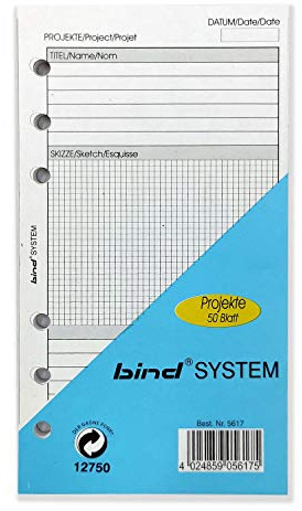 BIND B5617 Ersatzeinlage aus Papier, weiß