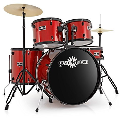 BDK-1 Anfänger-Schlagzeug in Standardgröße von Gear4music Rot