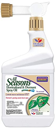 Bonide All Seasons Horticultural & Dormant Spray Oil, 32 oz Ready-to-Spray, Disease Prevention and Insect Killer for Organic Gardening