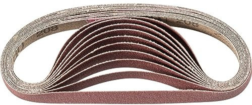 PFERD 664209 Kurzbänder BA, Flexible Schleifmittel, Ausführung Korund A, 180 Korngröße, 305mm x 9mm, 100 Stück