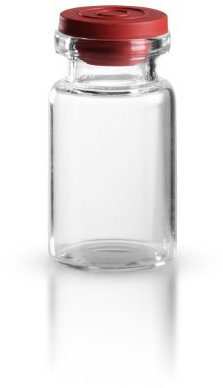 Injektionsflaschen 25 x 5 ml aus Klarglas inkl. Injektionsstopfen (roter Gummistopfen) *** Injektionsgläser/Injektionsglas Apothekerflaschen