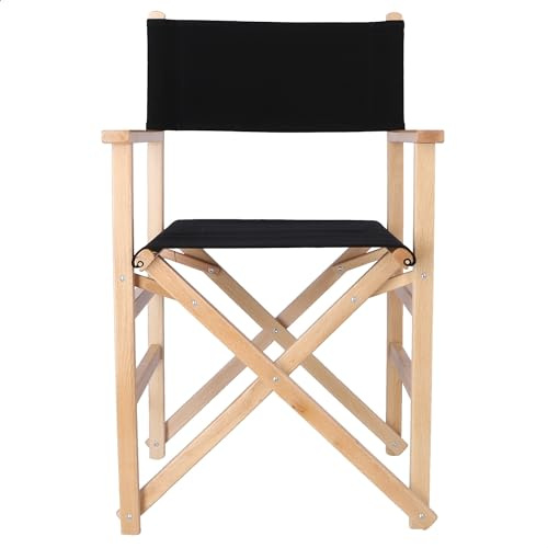 Aranaz Gerader Klappsessel aus Holz, Schwarz, 51 x 46 x 86 cm