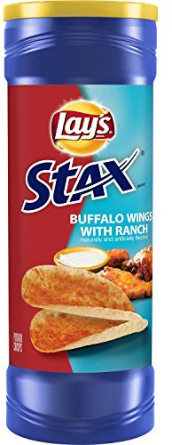 Lay's Stax Buffalo Wings mit Ranch Kartoffelchips Chips, 155 g (11 Stück)