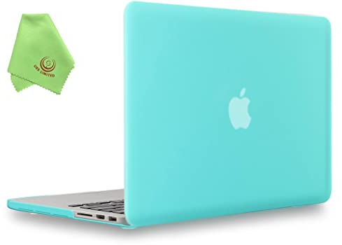 UESWILL Matte Hard Shell Case Cover for MacBook Pro (Retina, 13 inch, Early 2015/2014/2013/Late 2012), Model A1502/A1425, No CD-ROM, No USB-C, Turquoise