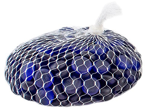 Super Moss 24131 Vase aus weichem Glas, Kieselsteine, 0,9 kg, Tiefseeblau