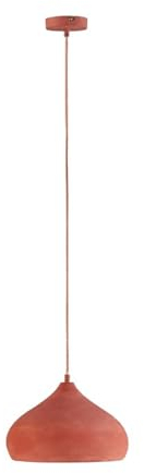 Lindby Beton Pendelleuchte Fiona (Mediterran, Orientalisch) in Terracotta aus (1 flammig E27) - Deckenlampe Esstischlampe Hängelampe Hängeleuchte Wohnzimmerleuchte