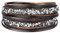 JOYMIAO Damen Leder Wickelarmband Kristall Bettelarmband für Mädchen Weihnachts Geschenke (Braun)