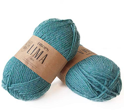 65% lana y 35% alpaca hilo para tejer y ganchillo, 3 o ligero, Worsted, DK peso, gotas Lima, 51 g 109 yardas por bola (9018 verde mar)