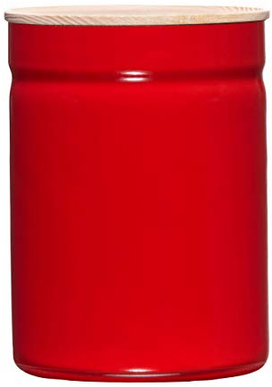 Riess, 2175-213, Vorratsdose 13, 2.25L, TRUEHOMEWARE - Kitchen-Management, Höhe 18 cm, Fresh Tomato, Emaille, rot, Gewicht 0.75kg, Durchmesser 13 cm, Inhalt 2.25 Liter