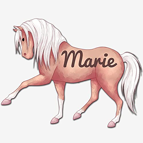 Elbeffekt Pferd Wandlampe aus Holz - personalisierbares Geschenk - Zimmer Deko Mädchen Teenager Jugendzimmer Deko Mädchen Wandtattoo Pferd - Pferde Mädchen Geschenk individuell aus Echtholz