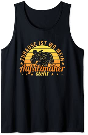 Rasen Mähen Aufsitzmäher Rasentraktor Rasen schneiden Garten Tank Top