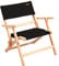 DUNAKE Relaxsessel gartenstuhl klappbar Holz,Anglerstuhl Faltstuhl Campingstuhl Klappstuhl,Picknick, Strand, Backpacking, BBQ, Garten, Angeln,erweiterte Größe 60 × 42 × 40 cm (Color : Black)