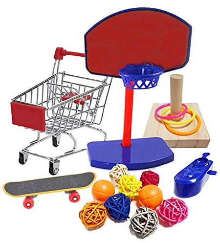 JasCherry Set di 4 Giochi per Addestramento degli Uccelli Accessori - Giocattolo per Pappagallo con Intelligenza di attività per Cocoriti, Parrocchetti, Calopsite, Pappagalli Inseparabili #6