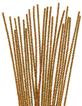 INNSPIRO Pfeifenreiniger Chenille, Metall, Gold, 3 mm x 30 cm, 40 Stück, ideal für Bastelarbeiten mit Kindern, Dekorationen und kreative Aktivitäten