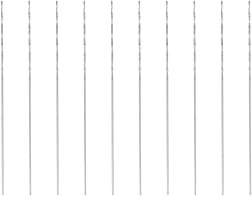 uxcell 10 brocas de 0,2 mm HSS (acero de alta velocidad) W6542 microbrocas, completamente molidas Jobber 21 mm de longitud para acero suave, cobre y aluminio