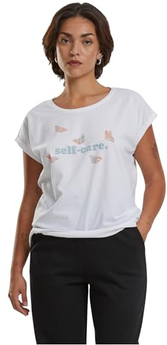 Mister Tee Women's Damen Ladies Self-Care Tee White, Xs T-Shirt