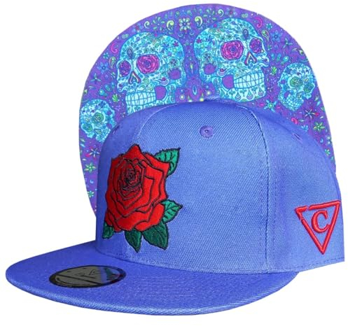 Capiche [99+ Designs] Lila Snapback Hut, Day of The Dead 1 Purple, Snapback Caps Herren, Hut, Coole Herren Cap Snapback, Mexikaner Hut, Totenkopf Design, Blumen Totenkopfkappe, Rotes Rosen Logo