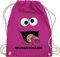 Turnbeutel Rucksack - Karneval Accessoire Fasching - Keks Monster Kostüm mit Name I Krümelmonster I Cookie Monster I Keksmonster - Unisize - Fuchsia - monsterbeutel karnevals kekse beutel