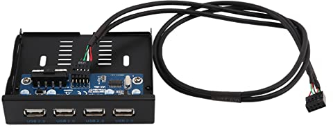 Zunedhys 3,5 Floppy 4 Ports USB 2.0 Hub USB 2.0 Frontplatte Erweiterung Adapter Connector Halterung Mit 10Pin Kabel Für Desktop