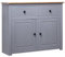 FIRBNUS Beistelltisch 93x40x80 cm mit 2 Schubladen Sideboard Aufbewahrungsschrank für Wohnzimmer Schrank Anrichte Kommode Schubladenschrank Kiefernholz Panama Grau und Natürliche Holzfarbe