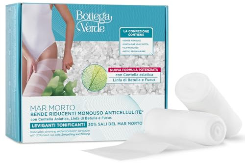 Bottega Verde - Bende riducenti monouso anticellulite* - 30% sali del Mar Morto, centella asiatic, linfa di Betulla, Fucus - leviganti e tonificanti *contrasta l'effetto buccia d'arancia