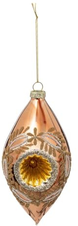 FEERIC LIGHTS & CHRISTMAS Christbaumkugel Vintage Gold aus Glas D 16 cm