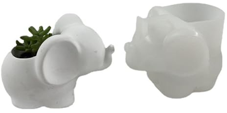 Molde de Silicona para Maceta de Elefante, Molde de Fundición de Resina, Molde de Hormigón, Macetero de Cemento, Moldes de Arcilla, Manualidades, Decoraciones, Soporte para Caja de Almacenamiento