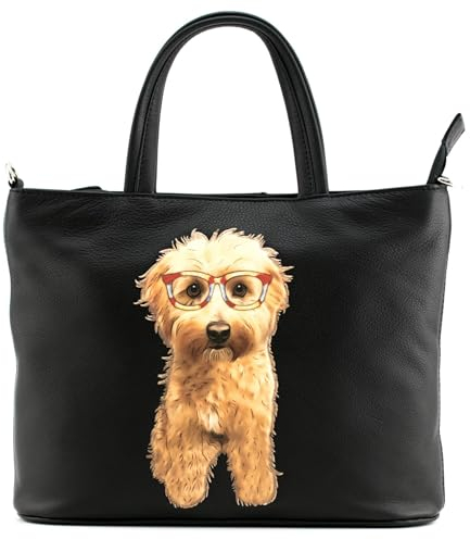 Mala Leather Coco's Glasses Collection Sac à main/épaule en cuir 7372_12 Noir