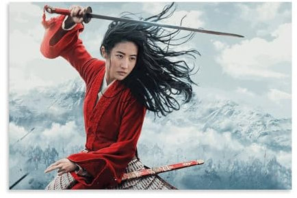 TSNKNP Mulan Movie Poster Dekorative Malerei Leinwand Wandkunst Wohnzimmer Poster Schlafzimmer Malerei,Wandkunst Bilddruck Moderne Familienzimmer Dekor 12x18inch(30x45cm)