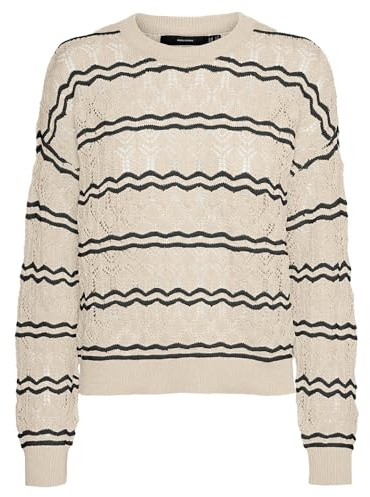 VERO Moda Damen Vmbella Ls O-Neck Pullover Ga Boo Pullover (1er Pack)