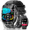 JELLOO Military Smart Watch für Männer (Antwort/Anruf), 1,85 Zoll HD Outdoor Tactical Sports Rugged SmartWatch, 110 Sports Modi Fitness Tracker mit Herzfrequenz SPO2 Sleep Monitor