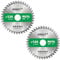 RRRST 2pcs Hoja de Sierra Circular Multi Material 125 x 22.23 mm 40T, Para Aluminio, Cobre, Madera, Madera Contrachapada, Paneles de Yeso, Laminado, Plástico