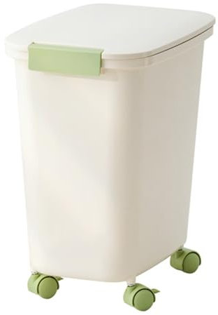 YJMYLTO Dog Food Container 20 kg Container for Dogs 54 L/20 kg, White, 25.7 x 37.3 x 43.5 cm, Plastic