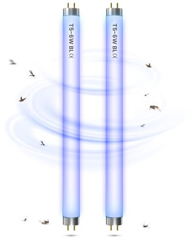 BrightArk FSL BL T5 F6W Tubo di Ricambio per Zanzariera Elettrica, Lampadina Antizanzare UV 9in Lampade di Ricambio per Lampada Antizanzare/Zanzare Elettrico, 2-Pack