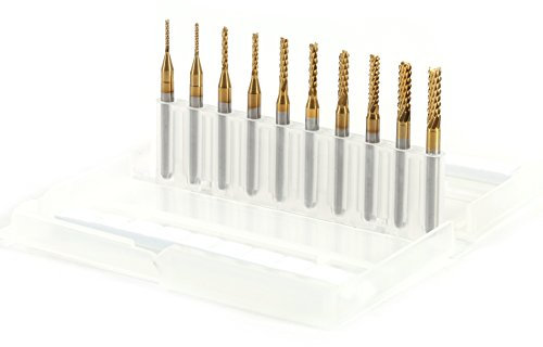 Lot de 10 moulins à carbure revêtus de couches, de broyage efficace, idéal pour les outils de coupe et les projets de fabrication