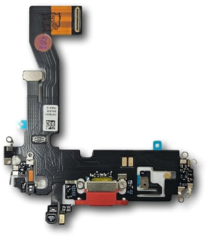 Smartex® Connettore di Ricarica Compatibile con iPhone 12/12 PRO - Dock Charging Flex di Ricambio Rosso