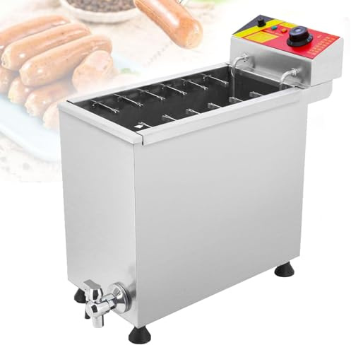 Mais Hund Friteuse Kommerzielle Käse Hot Dog Sticks Maker Maschine, 3000W 25L Elektrische Deep Korean Corn Dog Maschine für Küche Restaurant Snack Bar Kantine Home