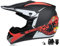 WMDMJT Casco Integrale Rosso per Moto Cross – per Giovani E Adulti – Casco MTB Downhill con Occhiali, Guanti E Visiera – Certificazione DOT,Red1-M