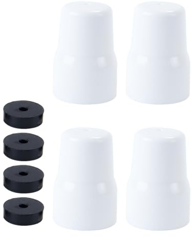 Hoite 4Pcs White ABS Plastic Radiator Replacement Central Cover Valve Push Replacement for Water Heater Heating Pipe Cover
