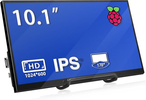 HMTECH 10.1'' Small HDMI Monitor for Pi5 Laptop PC